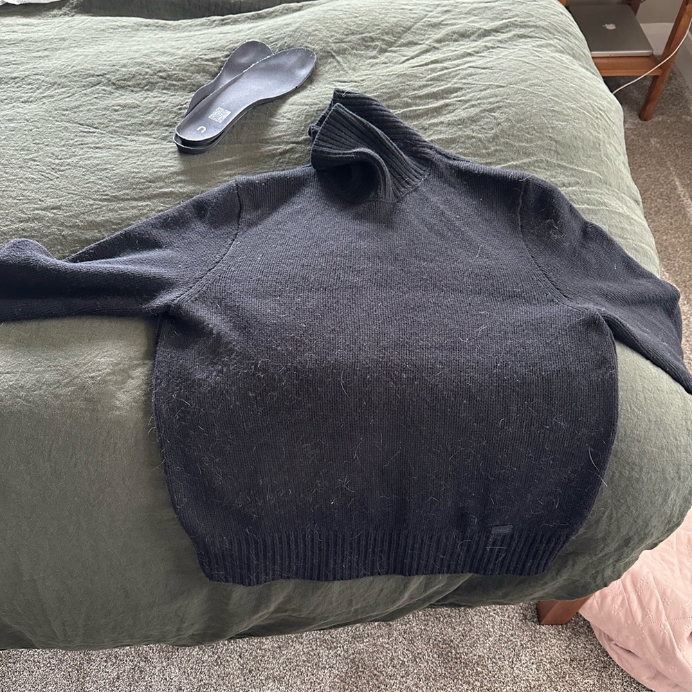 Polo Men's Black  wool Cashmere Sweater